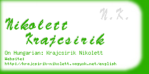 nikolett krajcsirik business card
